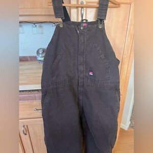 Black Overalls with Pink Logo